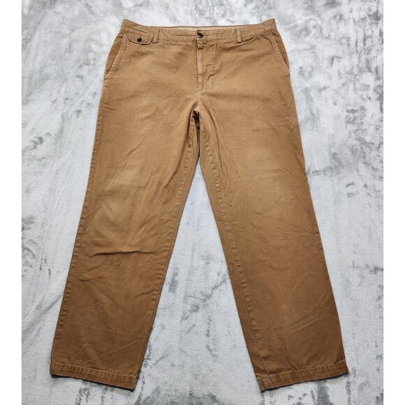 Vintage Dockers Pants Mens 38 X 32 Brown Cotton Straight Leg Preppy Casual - Picture 1 of 15
